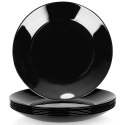 Talerze Deserowe Szklane Czarne 6 szt. VILDE 18 cm Kwadratowe
