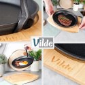 Żeliwna Patelnia do Smażenia Grillowania z Deską do Serwowania VILDE 22 cm