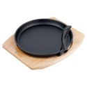 Żeliwna Patelnia do Smażenia Grillowania z Deską do Serwowania VILDE 22 cm