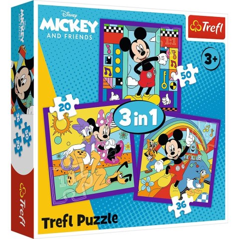 Trefl: Puzzle 3w1 - Miki i jego wesoła ekipa