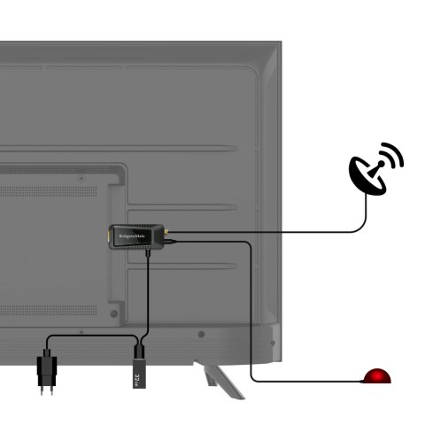 Tuner DVB-T2 HEVC H.265 mini na HDMI