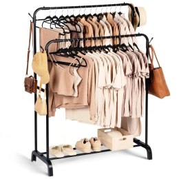 Wiekszak na Ubrania Loft Stojący Metalowy Czarny Pionowy VILDE 110x45x152cm