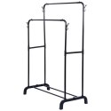 Wiekszak na Ubrania Loft Stojący Metalowy Czarny Pionowy VILDE 110x45x152cm