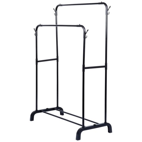 Wiekszak na Ubrania Loft Stojący Metalowy Czarny Pionowy VILDE 110x45x152cm