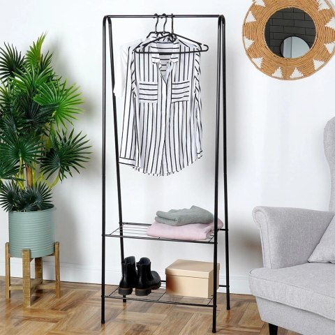Wieszak Stojak na Ubrania Metalowy Stojący Podłogowy Pojemny VILDE 153 cm