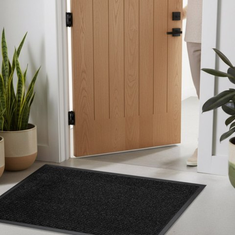 Wycieraczka do butów wejściowa pod drzwi 60x90 cm ELIANA szara