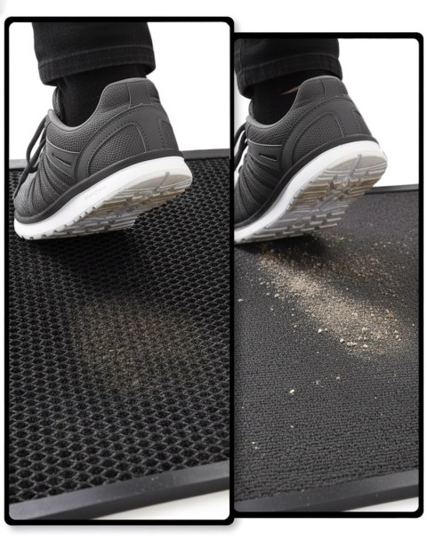 Wycieraczka pod drzwi AZARIA szara 60x90cm