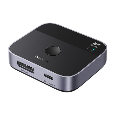 Adapter DisplayPort do USB-C Ugreen AW701, przełącznik 2w1 out