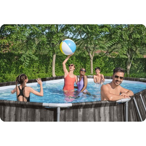 Basen ogrodowy stelażowy 610 x 366 x 122 cm 12w1 Bestway 5611R