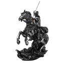 Figurka Średniowieczny Rycerz na Koniu z Włócznią - dekoracja polyresin - MC-23157