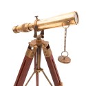 Luneta Mosiężna Retro na Trójnogu Drewnianym - Regulowana Wysokość - SR010