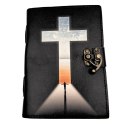 Notes Skórzany Krzyż Religijny Modlitewnik - 200 stron - AH15