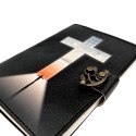 Notes Skórzany Krzyż Religijny Modlitewnik - 200 stron - AH15