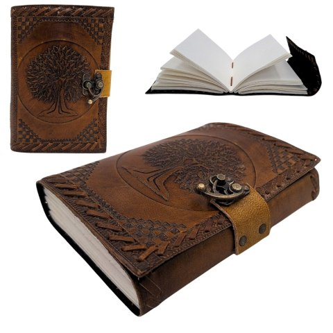 Notes Skórzany Vintage Retro 200 stron - Drzewo Życia - AH01