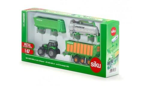 Siku: Farmer - 1:87: Traktor z naczepą, przyczepą i cysterną (set)