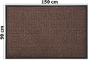 Wycieraczka do butów wejściowa pod drzwi 90x150 cm ALMERIA brązowa