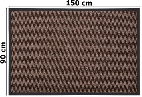 Wycieraczka do butów wejściowa pod drzwi 90x150 cm ALMERIA brązowa