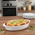 Alpina - Ceramiczne naczynie żaroodporne do zapiekania owalne 27x17x5,3 cm (biały)