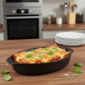 Alpina - Ceramiczne naczynie żaroodporne do zapiekania owalne 27x17x5,3 cm (czarny)