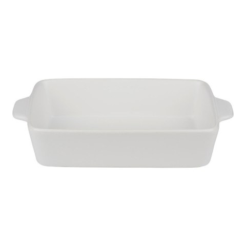 Alpina - Ceramiczne naczynie żaroodporne do zapiekania prostokątne 28x18x6 cm (biały)