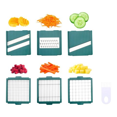 Alpina - Mandolina / krajalnica do warzyw wielofunkcyjna z 6 ostrzami 27,5x11x10,8 cm