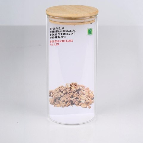 Alpina - Szklany pojemnik na żywność z pokrywką 1250 ml 10x21 cm