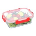 Alpina - Szklany pojemnik na żywność z pokrywką lunchbox 21x16x6 cm 1 L