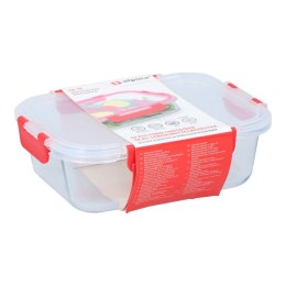 Alpina - Szklany pojemnik na żywność z pokrywką lunchbox 21x16x6 cm 1 L