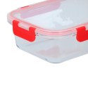 Alpina - Szklany pojemnik na żywność z pokrywką lunchbox 21x16x6 cm 1 L