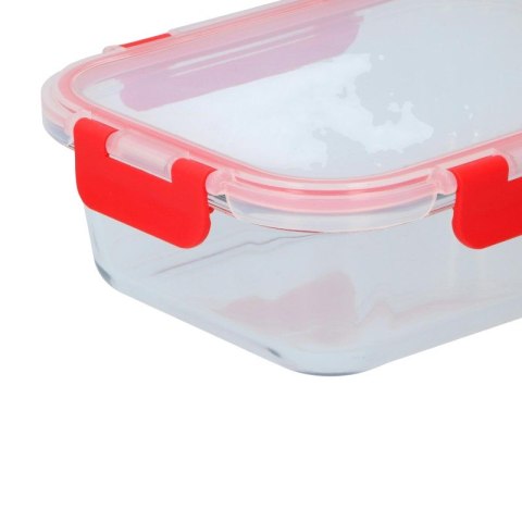 Alpina - Szklany pojemnik na żywność z pokrywką lunchbox 21x16x6 cm 1 L