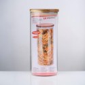 Alpina - Szklany słoik / pojemnik do przechowywania z pokrywką 1250 ml 9,5 x 21 cm