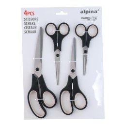 Alpina - Zestaw ergonomicznych nożyczek ze stali nierdzewnej (4 sztuki)