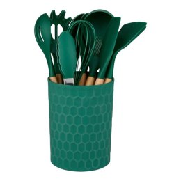 Alpina - Zestaw silikonowych przyborów kuchennych ze stojakiem 12 elementów