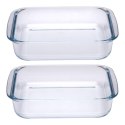 Alpina - Zestaw szklanych naczyń żaroodpornych do pieczenia (2 sztuki)