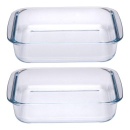 Alpina - Zestaw szklanych naczyń żaroodpornych do pieczenia (2 sztuki)