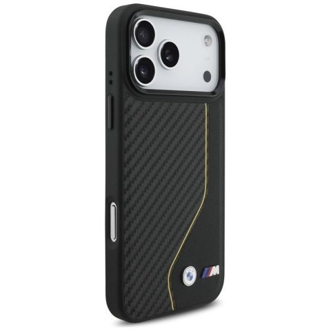 BMW M Carbon Line & Logo MagSafe - Etui iPhone 17 Pro Max (żółty)