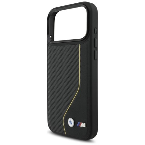 BMW M Carbon Line & Logo MagSafe - Etui iPhone 17 Pro Max (żółty)