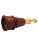 Luneta Mosiężno-Drewniana na Eleganckiej Podstawie Drewnianej - Dekoracja Retro - CER029