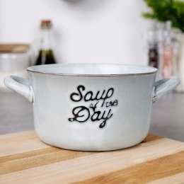 Miska bulionówka ceramiczna niebieska 600 ml