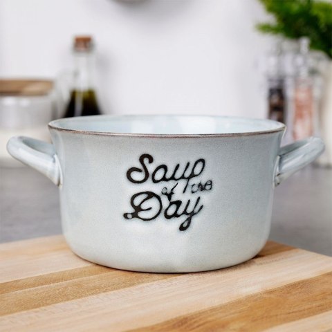 Miska bulionówka ceramiczna niebieska 600 ml