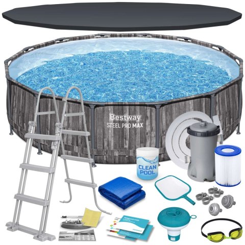 Basen ogrodowy stelażowy 427 x 107 cm 17w1 Bestway 5614Z