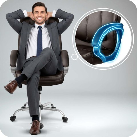 Fotel biurowy obrotowy Sofotel ciemny brąz