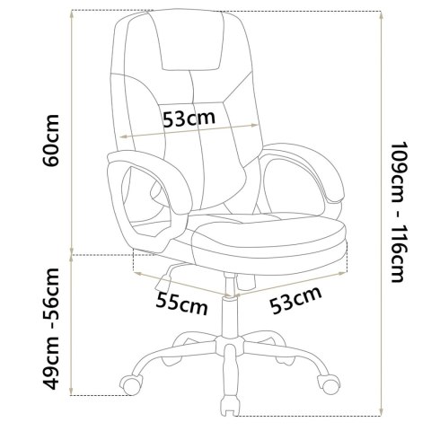 Fotel biurowy obrotowy Sofotel ciemny brąz