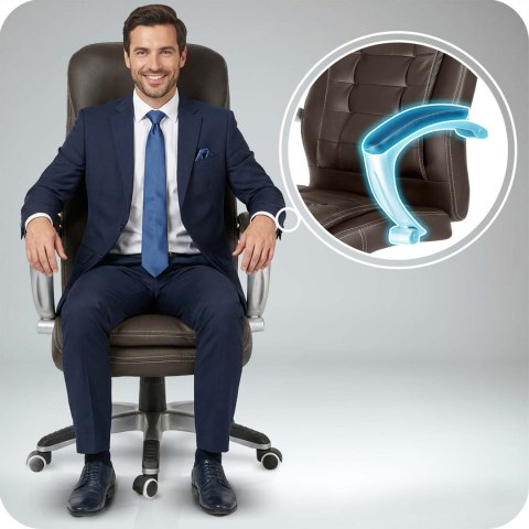 Fotel biurowy obrotowy Sofotel ciemny brąz