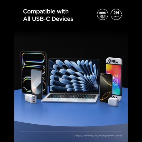 Spigen EB10020CC Essential - Kabel USB-C do USB-C PD 100W 2m (Biały)