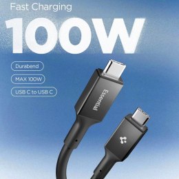 Spigen EB10020CC Essential - Kabel USB-C do USB-C PD 100W 2m (Czarny)