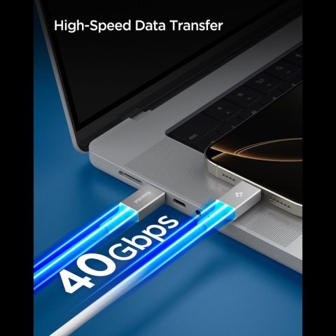 Spigen EB24012CC Essential - Kabel USB-C do USB-C PD 240W 1.2m (Biały)