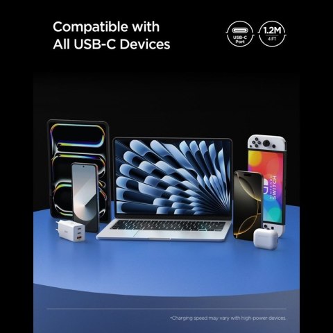 Spigen EB24012CC Essential - Kabel USB-C do USB-C PD 240W 1.2m (Biały)