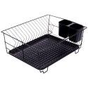 Suszarka do Naczyń na Talerze Sztućce Pojemna Czarna VILDE 40 x 33 x 17 cm