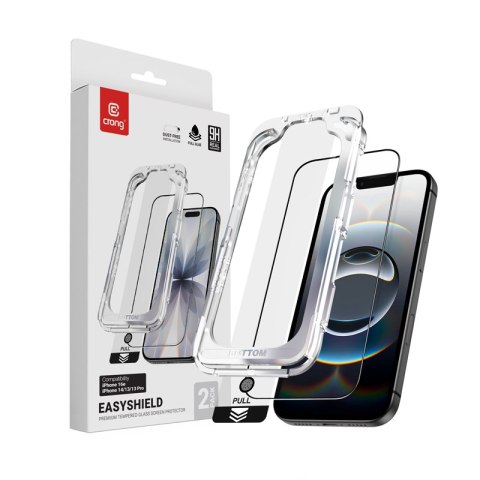 Crong EasyShield 2-Pack - Szkło hartowane z aplikatorem iPhone 17e / 16e / 14 / 13 / 13 Pro (2 sztuki)